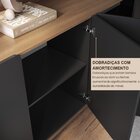 Buffet Para Sala De Jantar 200x96x40cm John Preto/freijó