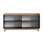 Buffet Para Sala De Jantar 200x96x40cm John Preto/freijó