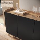 Buffet Para Sala De Jantar 200x96x40cm John Preto/freijó