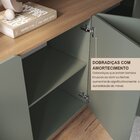 Buffet Para Sala De Jantar 200x96x40cm John Verde/freijó