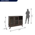 Buffet Para Sala De Jantar 3 Portas França Imbuia Natural