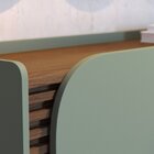 Buffet Para Sala De Jantar 3 Portas Jurerê Hortelã/amêndoa