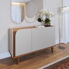 Buffet Para Sala De Jantar 3 Portas Pés De Madeira Maciça Jur