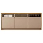 Buffet Para Sala De Jantar 3 Portas Vectro  Louro Freijo/preto