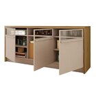 Buffet Para Sala De Jantar 3 Portas Vectro  Louro Freijo/preto