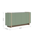 Buffet Para Sala De Jantar 4 Portas 160cm Copacabana Hortelã