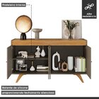 Buffet Para Sala De Jantar 4 Portas 160cm Madrid Platinum/nat