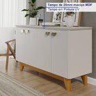 Buffet Para Sala De Jantar 4 Portas Com Pés De Madeira Maciça