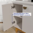 Buffet Para Sala De Jantar 4 Portas Com Pés De Madeira Maciça