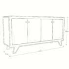 Buffet Para Sala De Jantar 4 Portas James A 85cm X C 170cm X