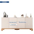 Buffet Para Sala De Jantar 4 Portas Mondrian Off White/freijó
