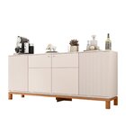 Buffet Para Sala De Jantar 4 Portas Mondrian Off White/freijó