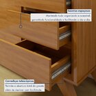 Buffet Para Sala De Jantar  100% Mdf 3 Portas Pés Em Madeira