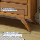 Buffet Para Sala De Jantar  100% Mdf 3 Portas Pés Em Madeira