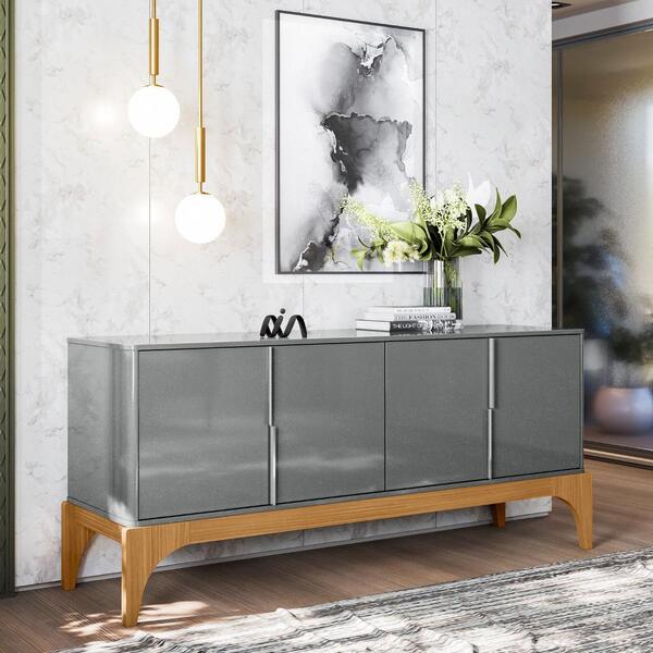 Buffet Para Sala De Jantar Amalfi Lukaliam Cinza/tauari