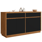 Buffet Para Sala De Jantar Ana N01 Ypê Protect Preto - Lyam D