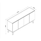 Buffet Para Sala De Jantar Ares 4 Portas Lux Nature