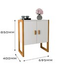 Buffet Para Sala De Jantar Diamond 2 Portas Off White/malbec