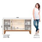 Buffet Para Sala De Jantar Eiffel Ambiente Com Portas De Vidr