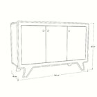 Buffet Para Sala De Jantar James 3 Portas 130cm Branco Branco