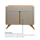 Buffet Para Sala De Jantar Laqueado 100% Mdf 2 Portas 92cm Pé