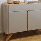 Buffet Para Sala De Jantar Laqueado 100% Mdf 2 Portas 92cm Pé