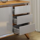 Buffet Para Sala De Jantar Laqueado 100% Mdf 2 Portas Pés Mad