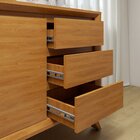 Buffet Para Sala De Jantar Laqueado 100% Mdf 3 Portas Pés Em