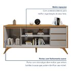 Buffet Para Sala De Jantar Laqueado 100% Mdf 3 Portas Pés Em