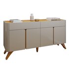 Buffet Para Sala De Jantar Laqueado 100% Mdf 4 Portas 172cm P