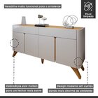 Buffet Para Sala De Jantar Laqueado 100% Mdf 4 Portas 172cm P