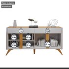 Buffet Para Sala De Jantar Laqueado 100% Mdf 4 Portas 172cm P