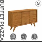 Buffet Para Sala De Jantar Laqueado 100%mdf 2 Portas E Pés Ma