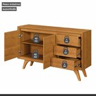 Buffet Para Sala De Jantar Laqueado 100%mdf 2 Portas E Pés Ma