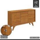 Buffet Para Sala De Jantar Laqueado 100%mdf 2 Portas E Pés Ma