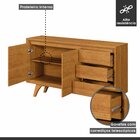 Buffet Para Sala De Jantar Laqueado 100%mdf 2 Portas E Pés Ma