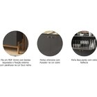 Buffet Para Sala De Jantar Mdf 3 Portas Cloe Chumbo/nature