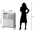 Buffet Para Sala De Jantar Mdf 3 Portas Cloe Off White/nature