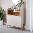 Buffet Para Sala De Jantar Mdf 3 Portas Cloe Off White/nature
