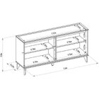 Buffet Pés Em Madeira Maciça 160cm X 80cm Jequitibá/off White