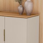 Buffet Pés Em Madeira Maciça 160cm X 80cm Jequitibá/off White