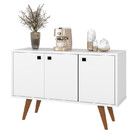 Buffet Portas  Retrô Branco - Balcão Aparador Lançamento Prem