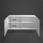 Buffet Portas  Retrô Branco - Balcão Aparador Lançamento Prem