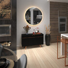 Buffet Portas Assis Retrô Preto - Balcão Aparador Premium Luxo