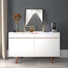 Buffet Portas Retrô Branco - Balcão Multiuso Lançamento