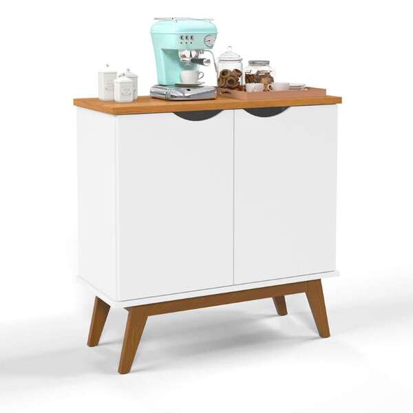 Buffet Prism 2 Pt Branco E Cinamomo