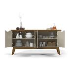 Buffet Prism 4 Portas Off White/cumarú – Patrimar Móveis