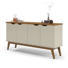 Buffet Prism 4 Portas Off White/cumarú – Patrimar Móveis