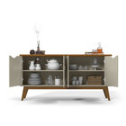 Buffet Prism 4 Portas Off White/cumarú – Patrimar Móveis