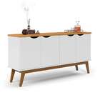 Buffet Prism 4 Pt Branco E Cinamomo